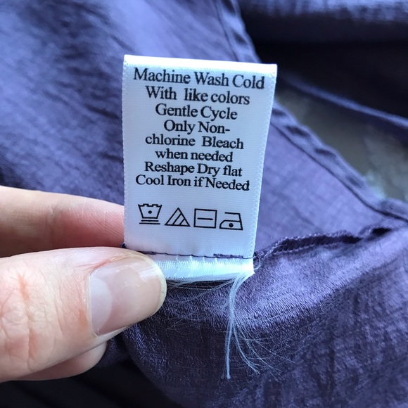 NEW Coldwater Creek Purple Ruffle blouse Woman's Size Large 14-16 - Picture 8 of 8